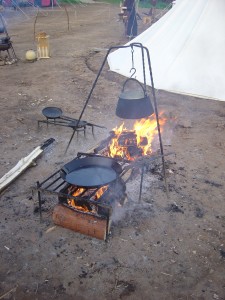 Lager Clann Morgainn: Kochstelle