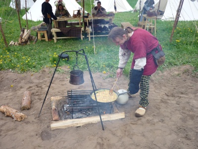 Lager Clann Morgainn: Kochstelle