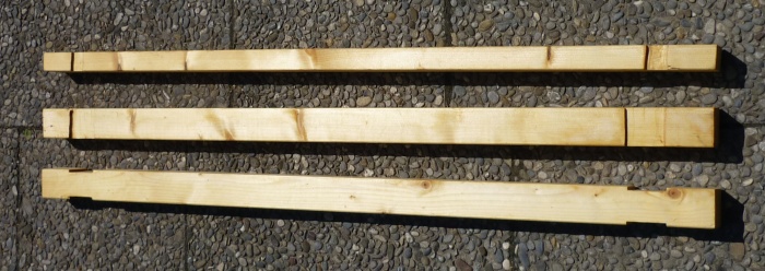 Bänke für das Lager - Querstreben