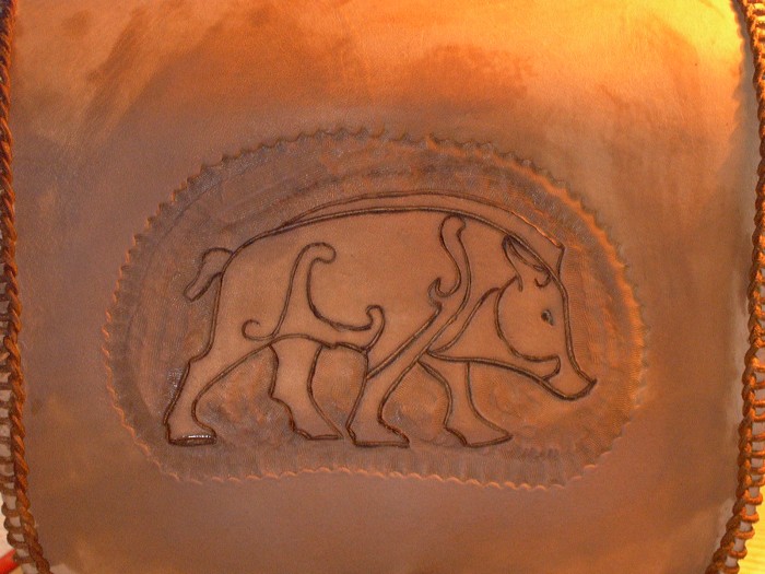 große Gürteltasche aus Leder